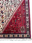 Abadeh Teppich ca. 150 × 100 cm – rot/creme & geometrisch