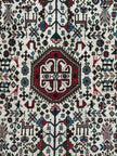 Abadeh Teppich ca. 163 × 110 cm – creme & dunkelbraun