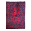 Afghan Teppich ca. 145 × 102 cm – rot/bordeaux & geometrisch