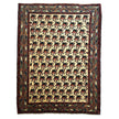 Afschar Teppich ca. 200 × 150 cm – creme/blau/rot & florales Muster