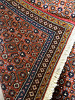 Ardebil Teppich ca. 150 × 100 cm – rot/blau/creme & geometrisches Muster