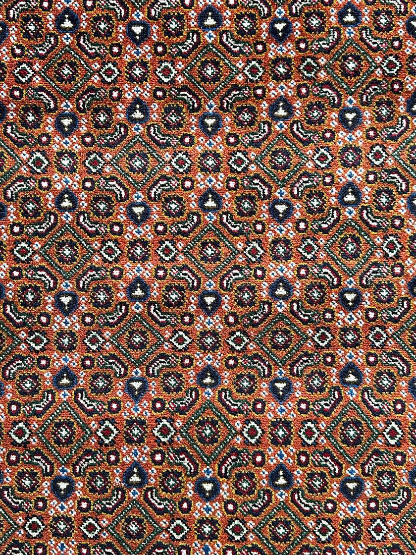 Ardebil Teppich ca. 150 × 100 cm – rot/blau/creme & geometrisches Muster
