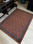 Ardebil Teppich ca. 150 × 100 cm – rot/blau/creme & geometrisches Muster