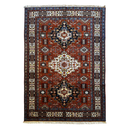 Ardebil Teppich ca. 265 × 169 cm – rostrot & geometrisch