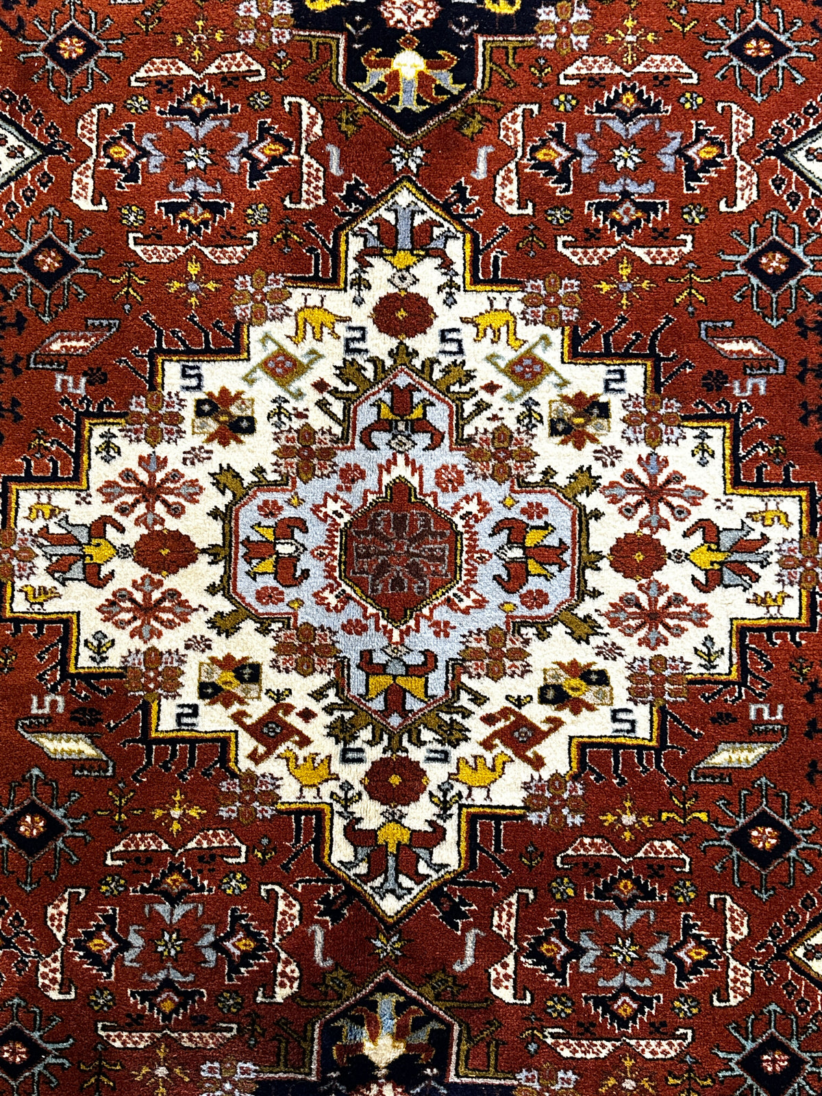 Ardebil Teppich ca. 265 × 169 cm – rostrot & geometrisch