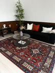 Ardebil Teppich ca. 265 × 169 cm – rostrot & geometrisch