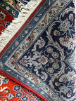 Ardekan Teppich ca. 200 × 200 cm – rot/blau/creme & floral