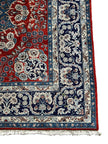 Ardekan Teppich ca. 200 × 200 cm – rot/blau/creme & floral