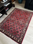 Bachtiar Teppich ca. 150 × 100 cm – rot/creme/dunkelbraun & klassisch