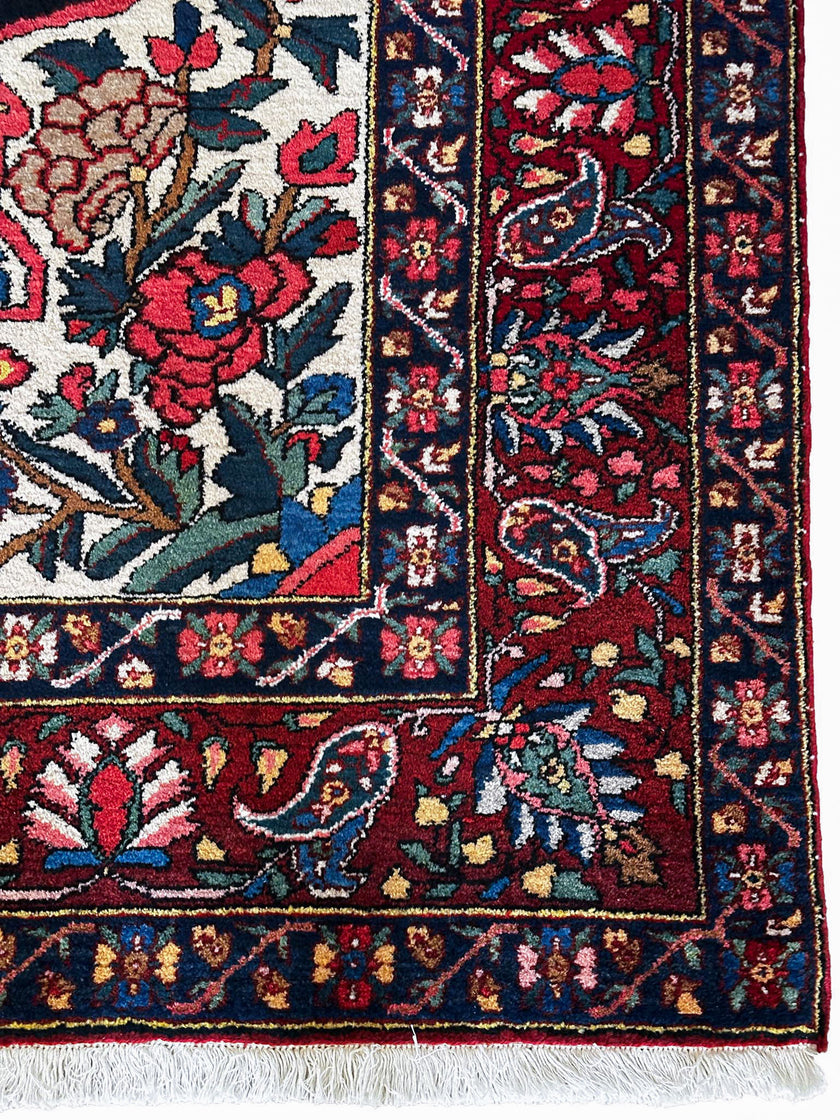 Bachtiar Teppich ca. 200 × 300 cm – rot/dunkelblau & klassisch