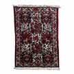 Bachtiar Teppich ca. 150 × 100 cm – rot/dunkelblau/creme & gemustert