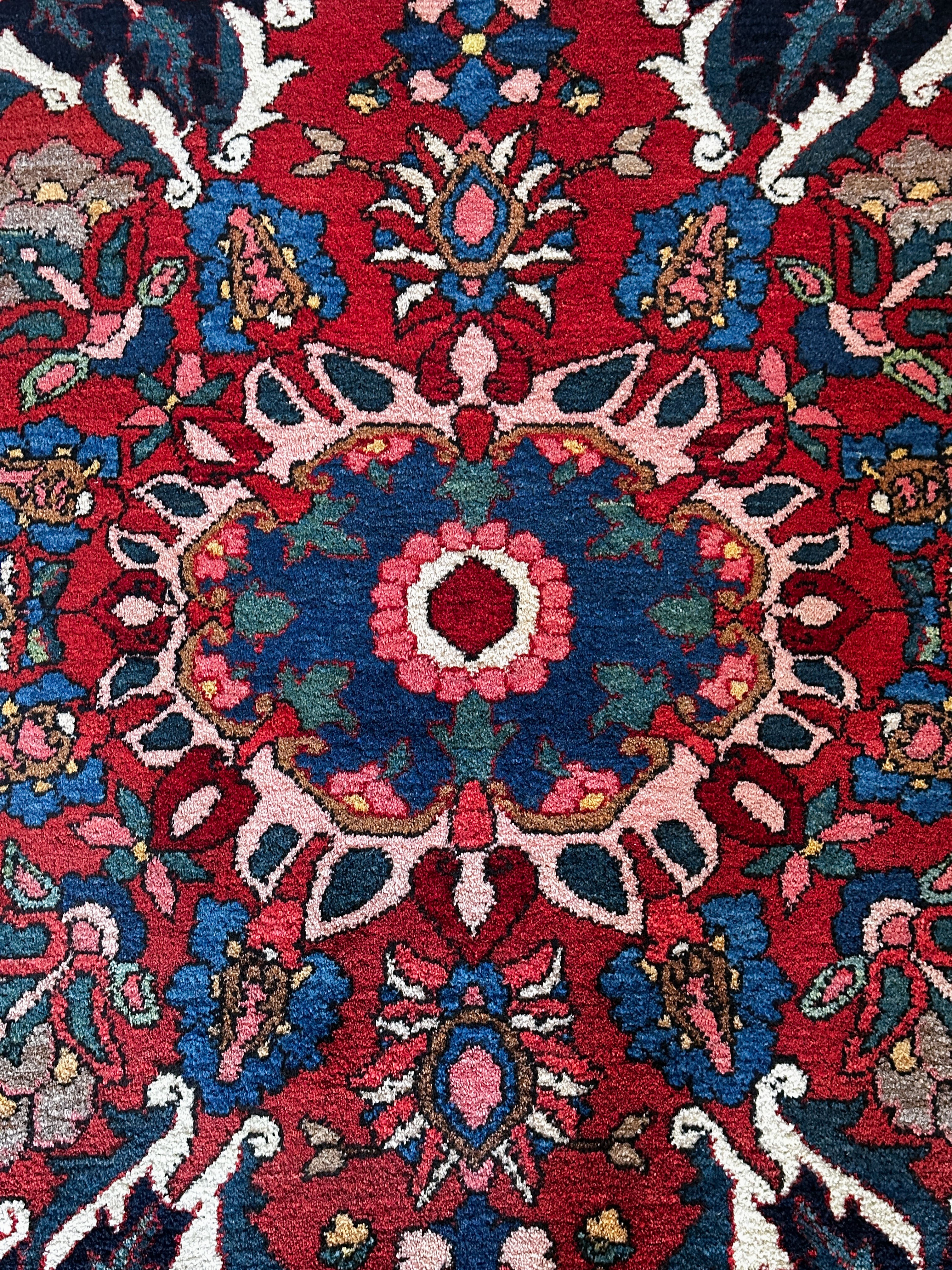 Bachtiar Teppich ca. 200 × 300 cm – rot/dunkelblau & klassisch