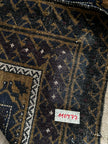 Belutsch Teppich ca. 150 × 100 cm – dunkelblau/braun & geometrisch