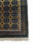 Belutsch Teppich ca. 150 × 100 cm – dunkelblau/braun & geometrisch
