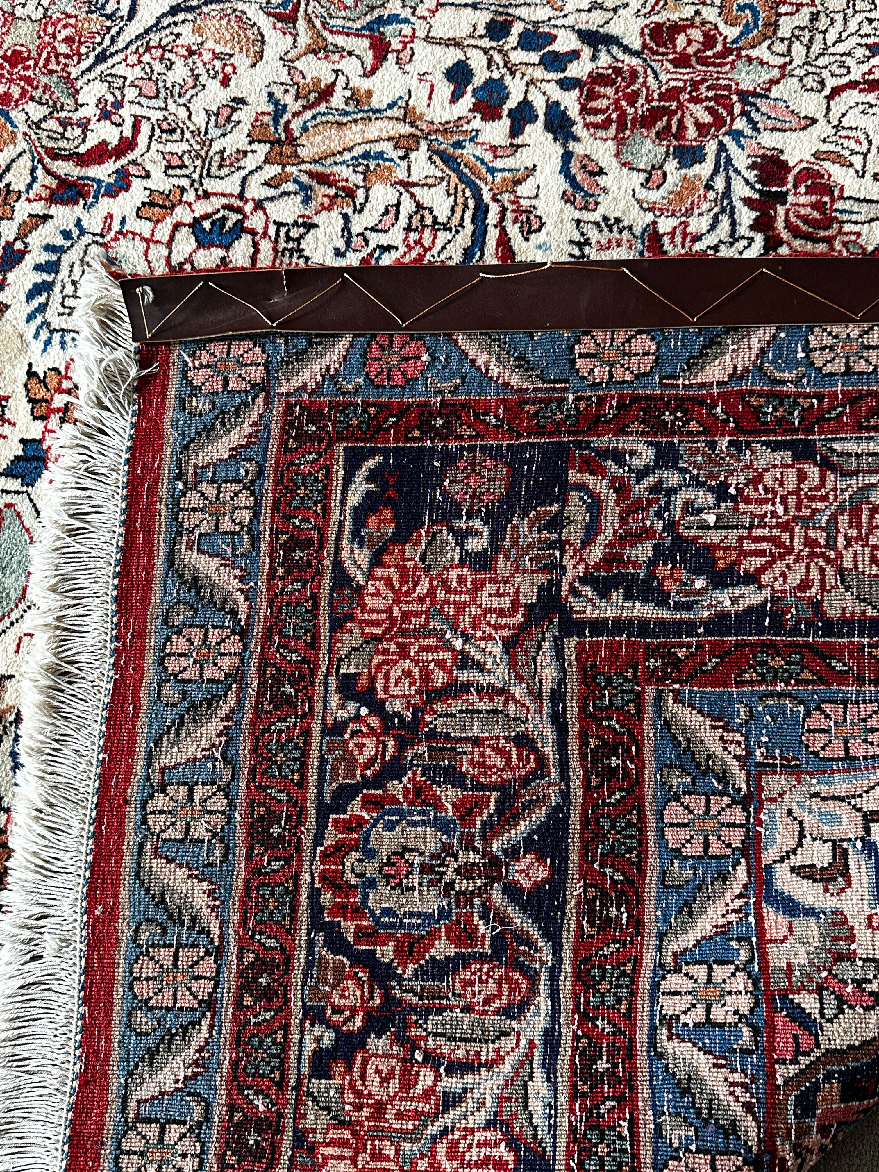 Bidjar Teppich ca. 300 × 200 cm – creme/blau & elegant