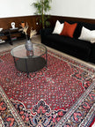 Bidjar Teppich ca. 200 × 300 cm – rot/dunkelblau & robust