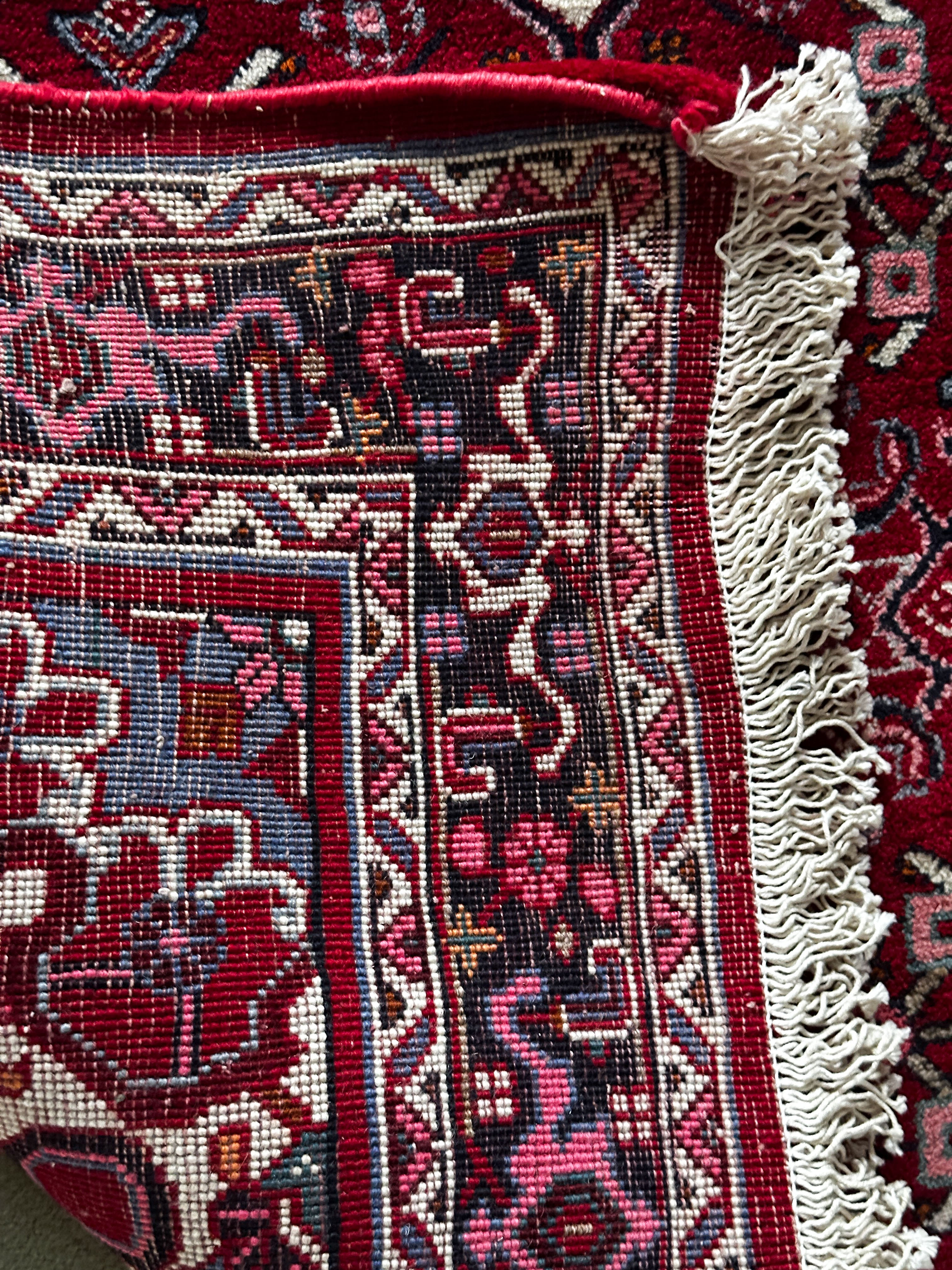 Bidjar Teppich ca. 150 × 100 cm – rot/blau/creme & klassisch