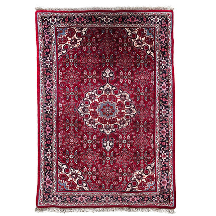 Bidjar Teppich ca. 150 × 100 cm – rot/blau/creme & klassisch