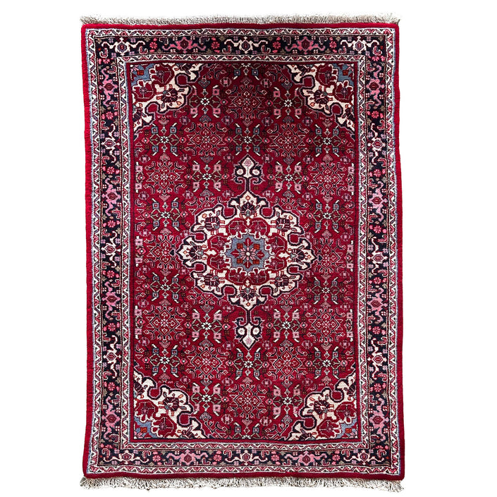 Bidjar Teppich ca. 150 × 100 cm – rot/blau/creme & klassisch
