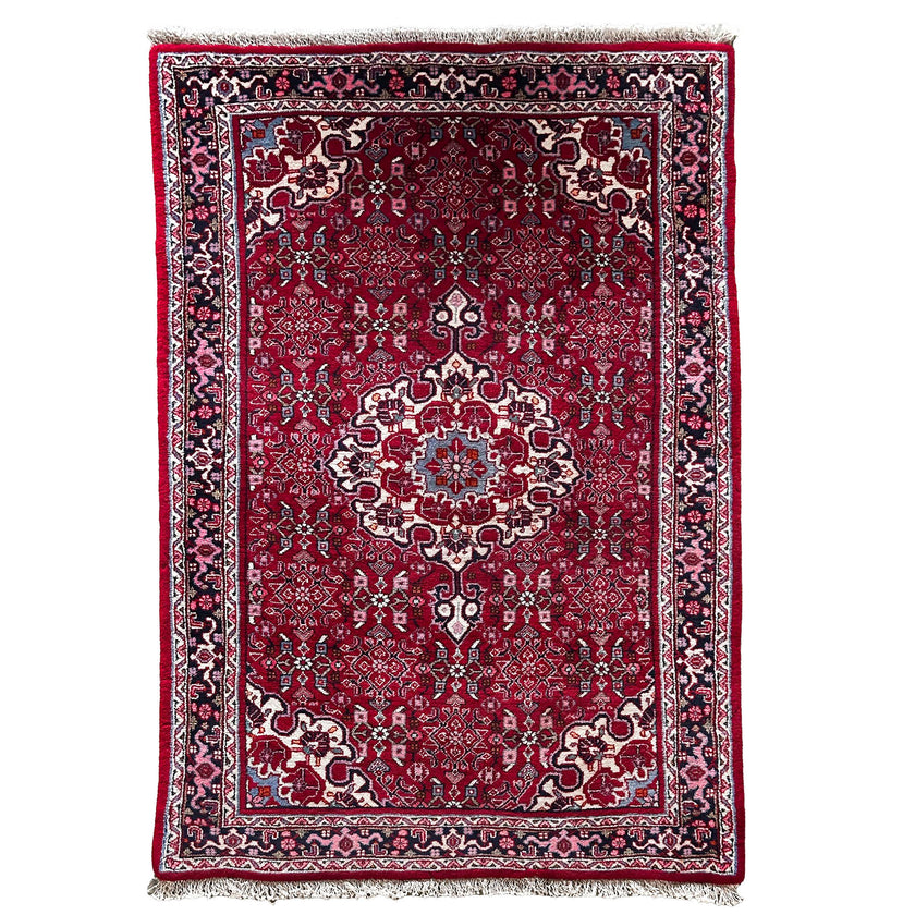 Bidjar Teppich ca. 150 × 100 cm – rot/blau/creme & klassisch