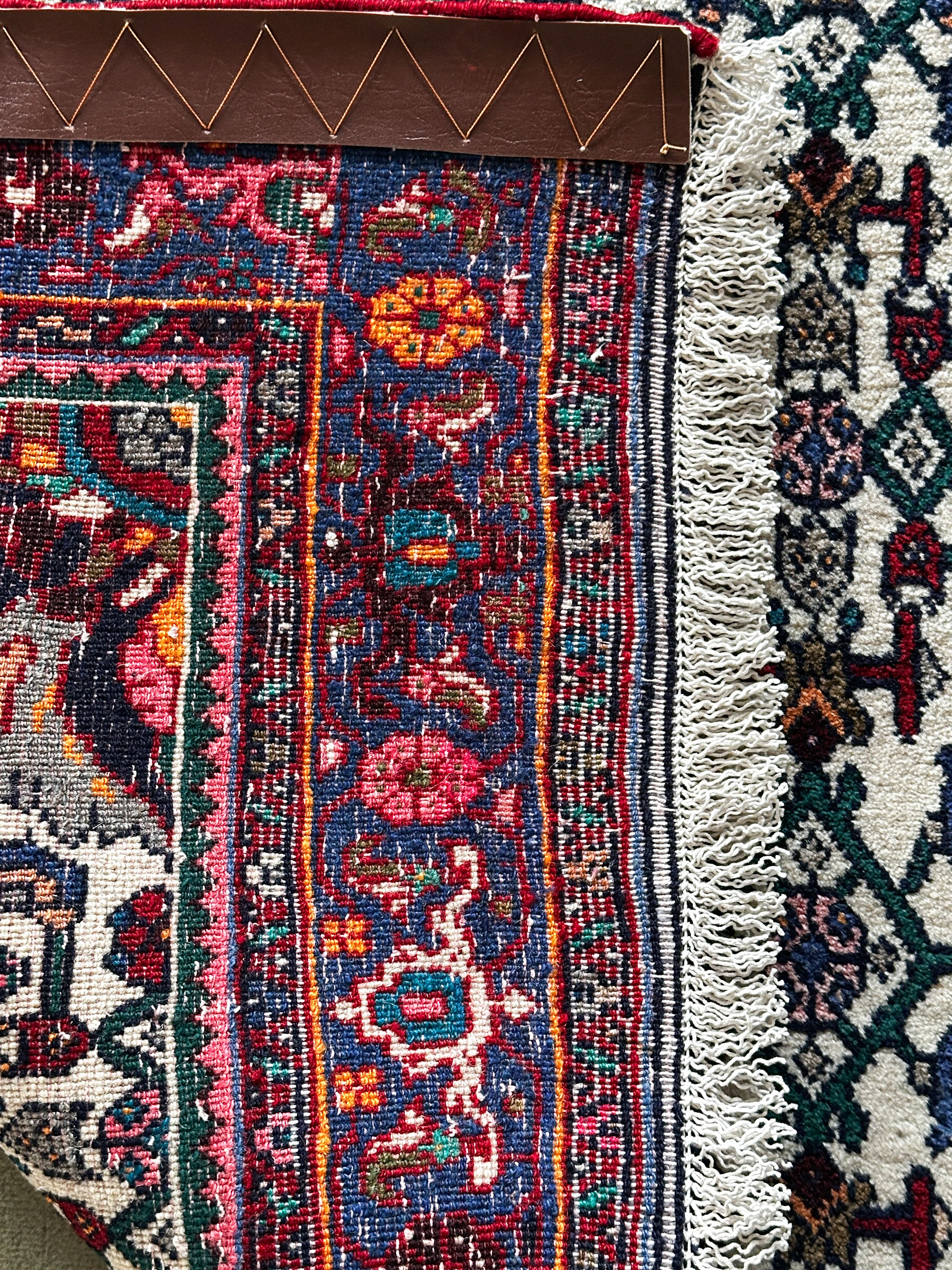 Bidjar Teppich ca. 150 × 100 cm – creme/dunkelblau & detailreich