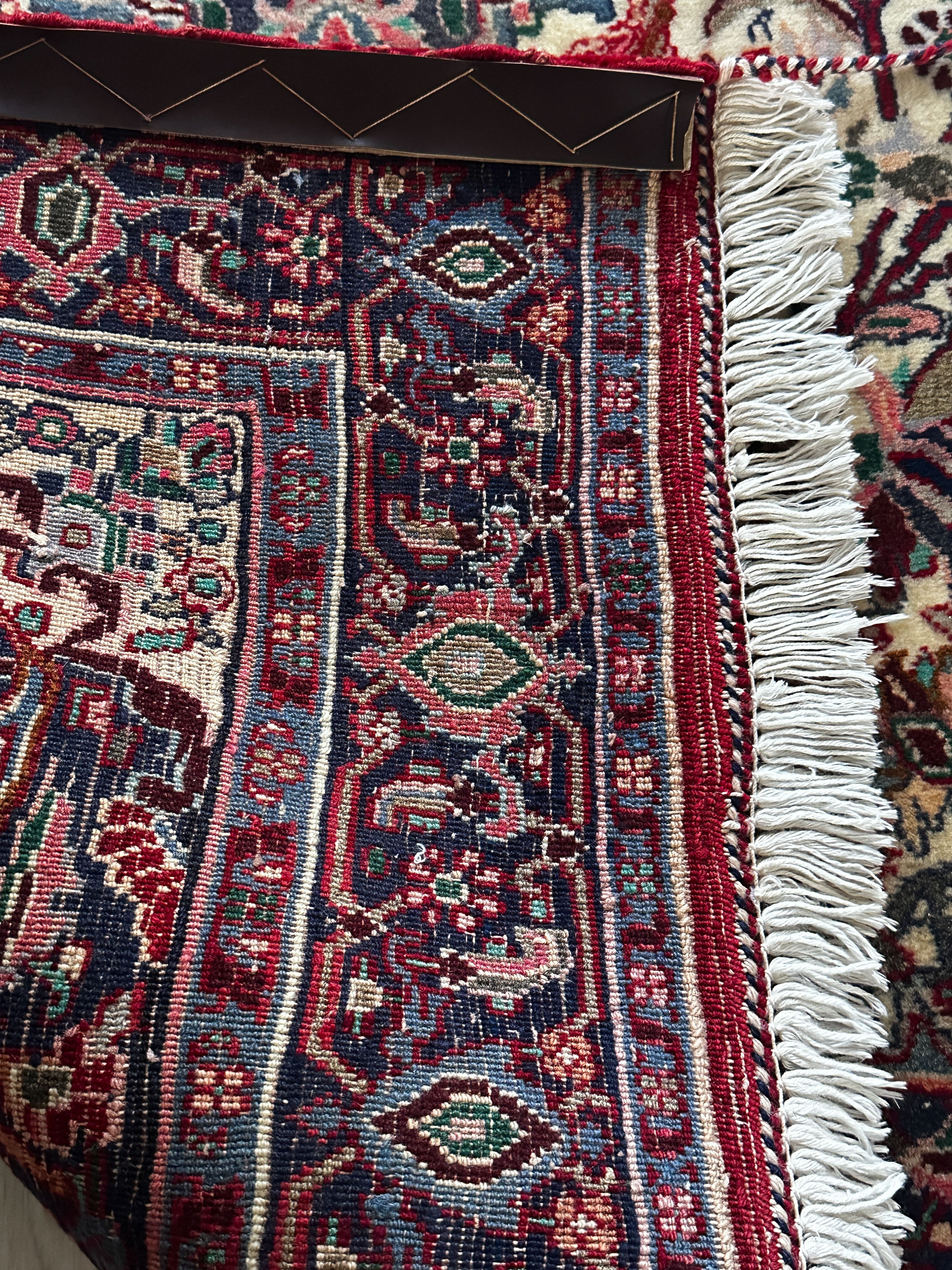 Bidjar Teppich ca. 150 × 100 cm – creme/dunkelrot & klassisch