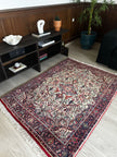 Bidjar Teppich ca. 150 × 100 cm – creme/dunkelrot & klassisch