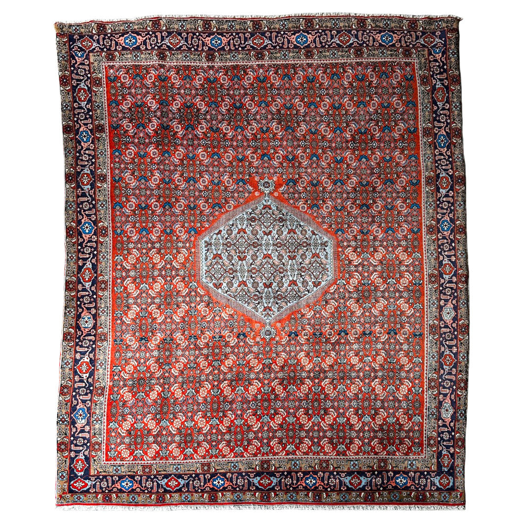 Bidjar Teppich ca. 300 × 200 cm – rot/blau & besonders robust