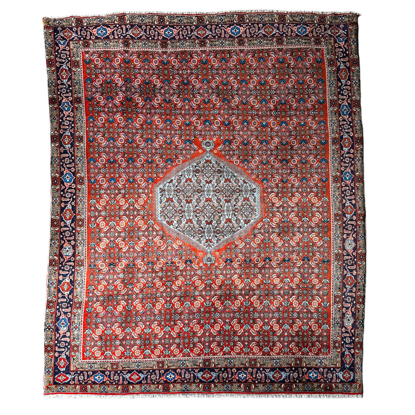 Bidjar Teppich ca. 300 × 200 cm – rot/blau & besonders robust