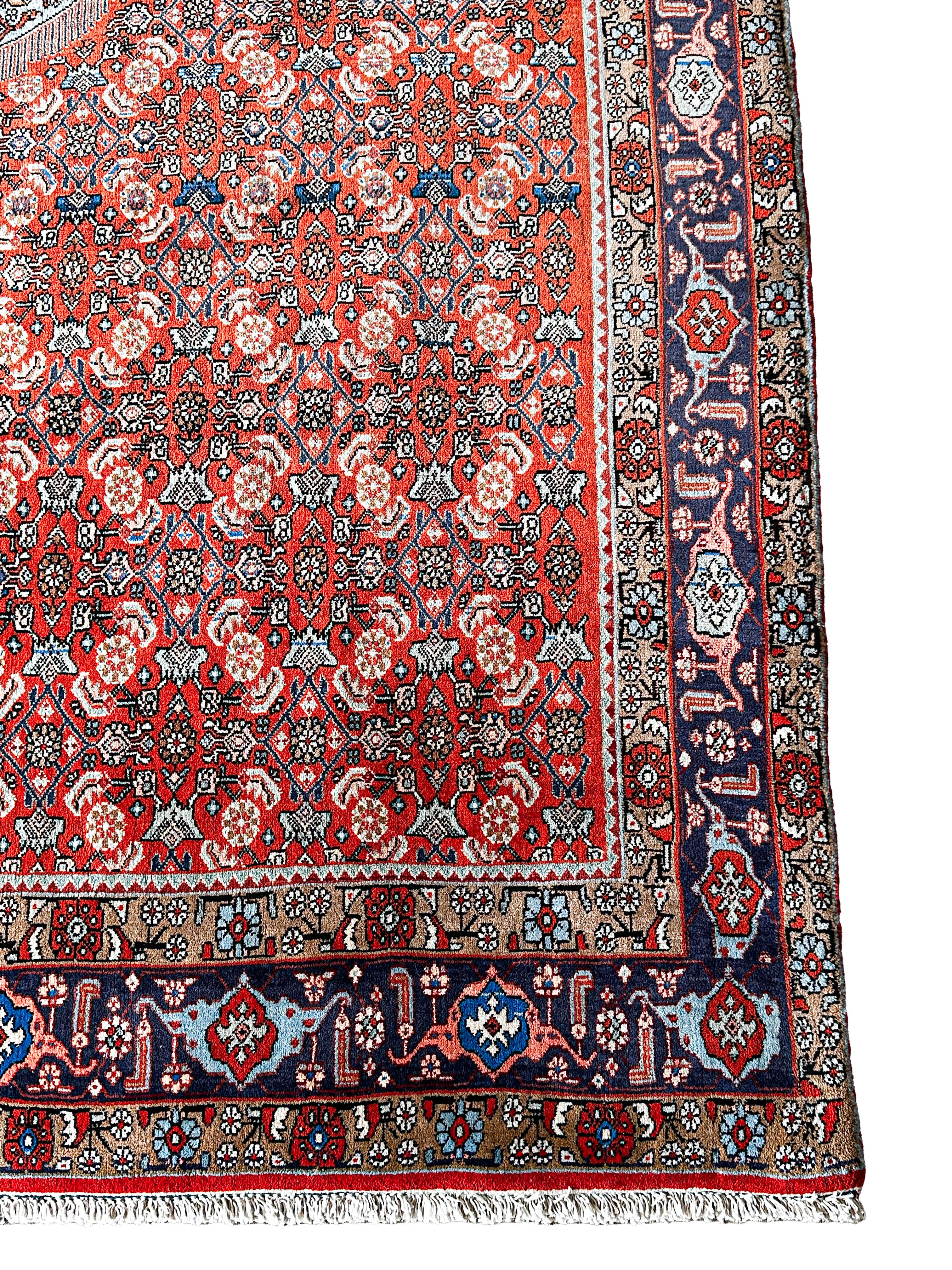 Bidjar Teppich ca. 300 × 200 cm – rot/blau & besonders robust