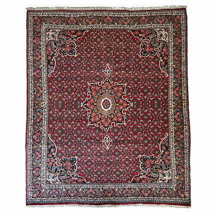 Bidjar Teppich ca. 200 × 300 cm – rot/dunkelblau & robust