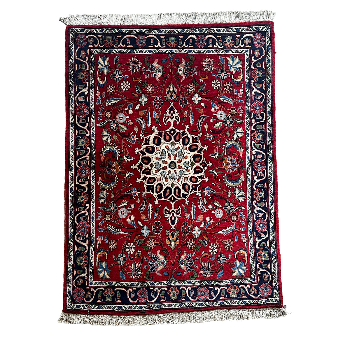 Bidjar Teppich ca. 150 x 106 cm – rot & floral