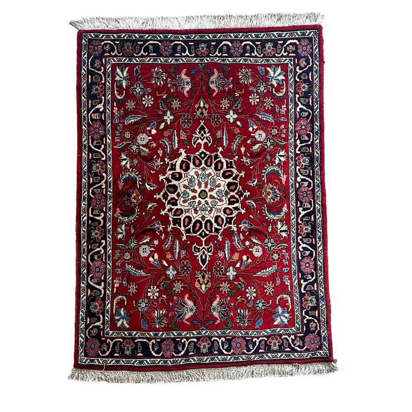 Bidjar Teppich ca. 150 x 106 cm – rot & floral