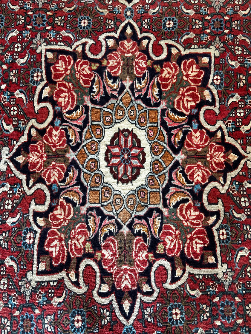 Bidjar Teppich ca. 200 × 300 cm – rot/dunkelblau & robust