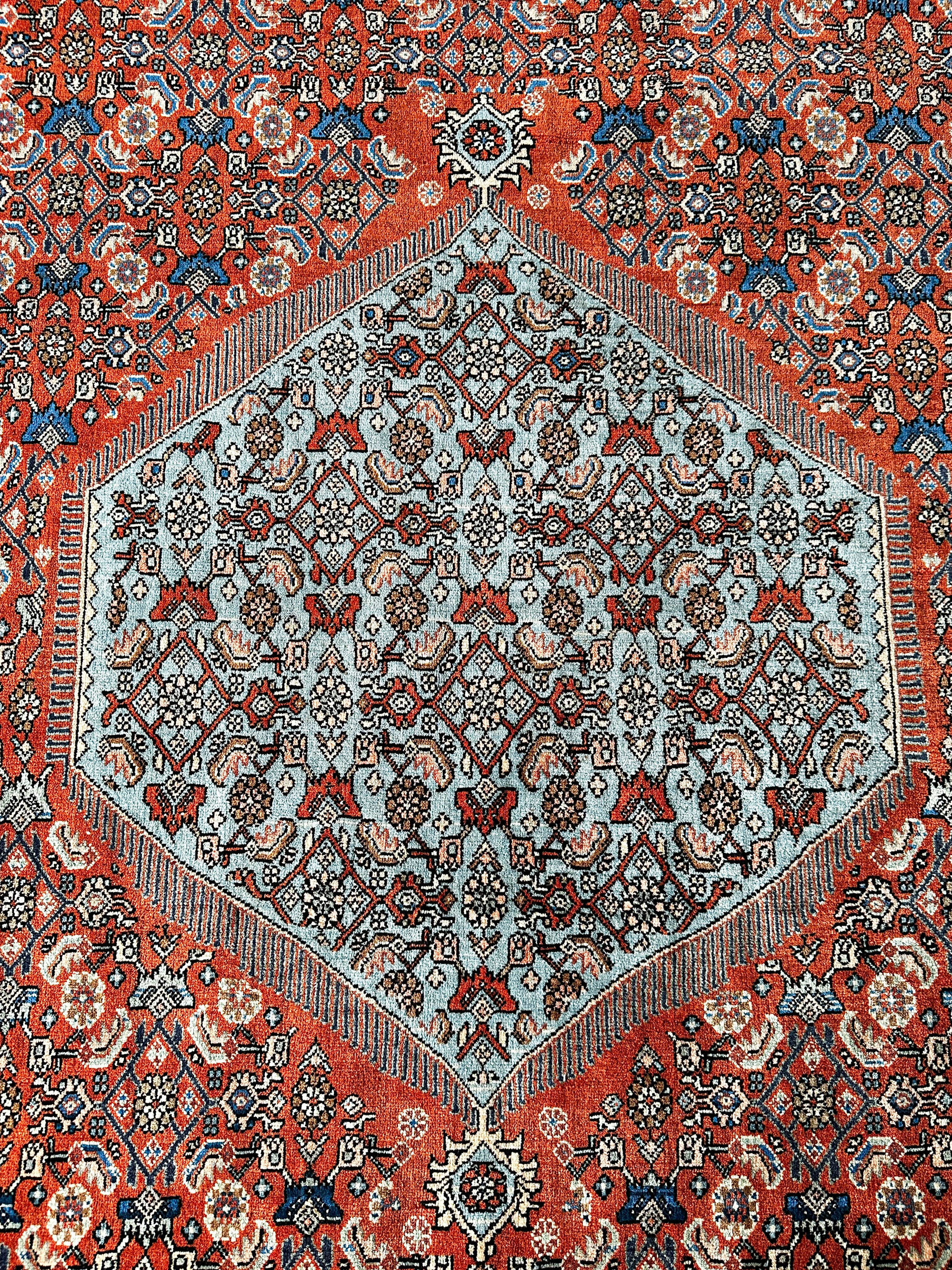 Bidjar Teppich ca. 300 × 200 cm – rot/blau & besonders robust
