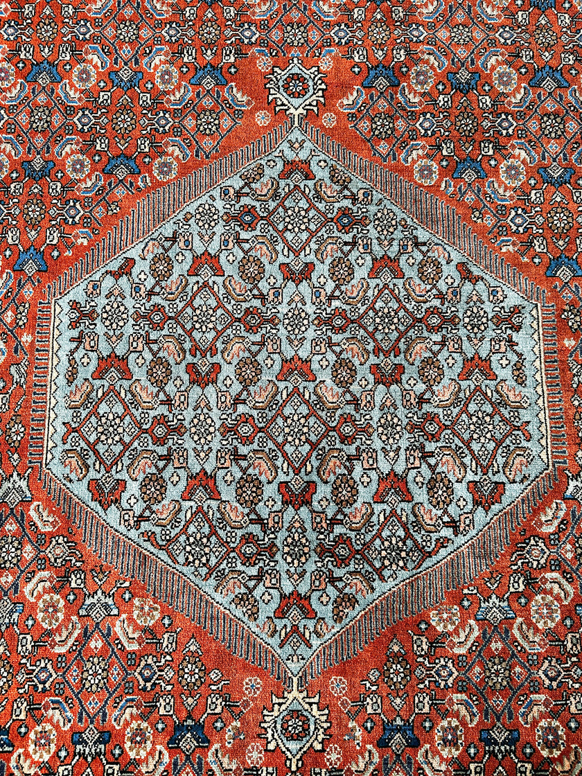 Bidjar Teppich ca. 300 × 200 cm – rot/blau & besonders robust