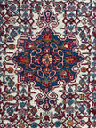 Bidjar Teppich ca. 150 × 100 cm – creme/blau/rot & klassisch
