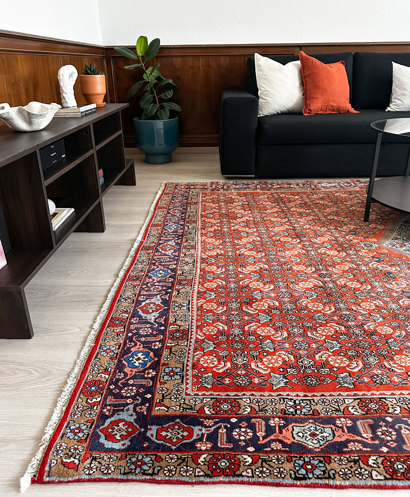 Bidjar Teppich ca. 300 × 200 cm – rot/blau & besonders robust