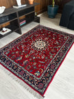Bidjar Teppich ca. 150 x 106 cm – rot & floral