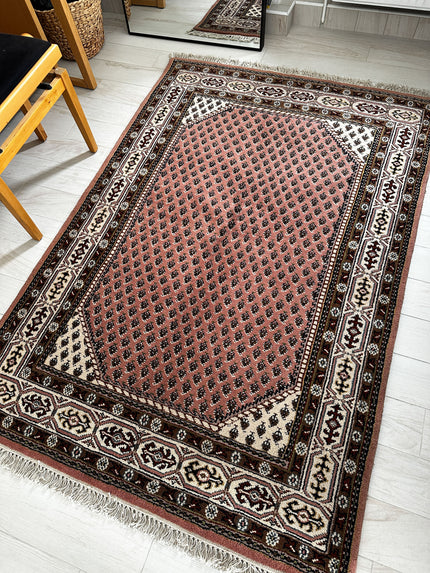 Bidjar Teppich ca. 200 × 150 cm – altrosa/braun & dezent