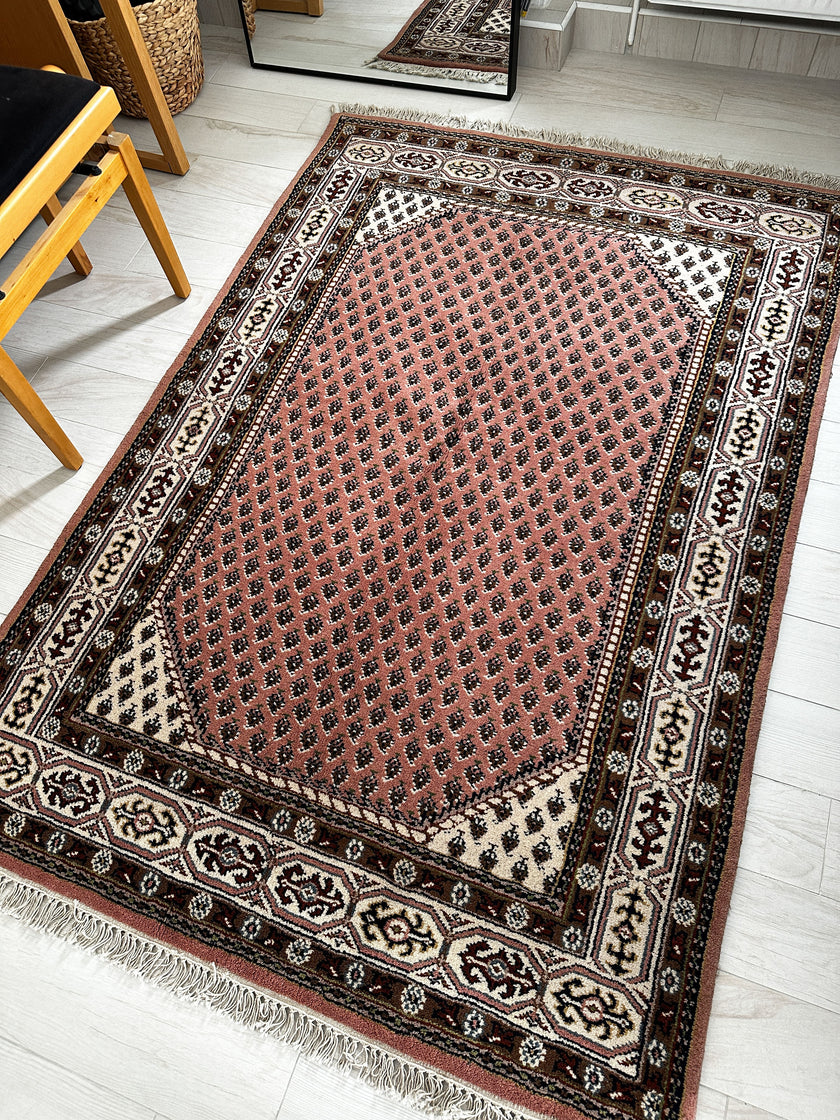 Bidjar Teppich ca. 200 × 150 cm – altrosa/braun & dezent