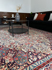 Bidjar Teppich ca. 300 × 200 cm – creme/blau & elegant
