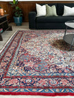 Bidjar Teppich ca. 300 × 200 cm – creme/blau & elegant