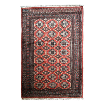 Buchara Teppich ca. 265 × 167 cm – rot & geometrisch