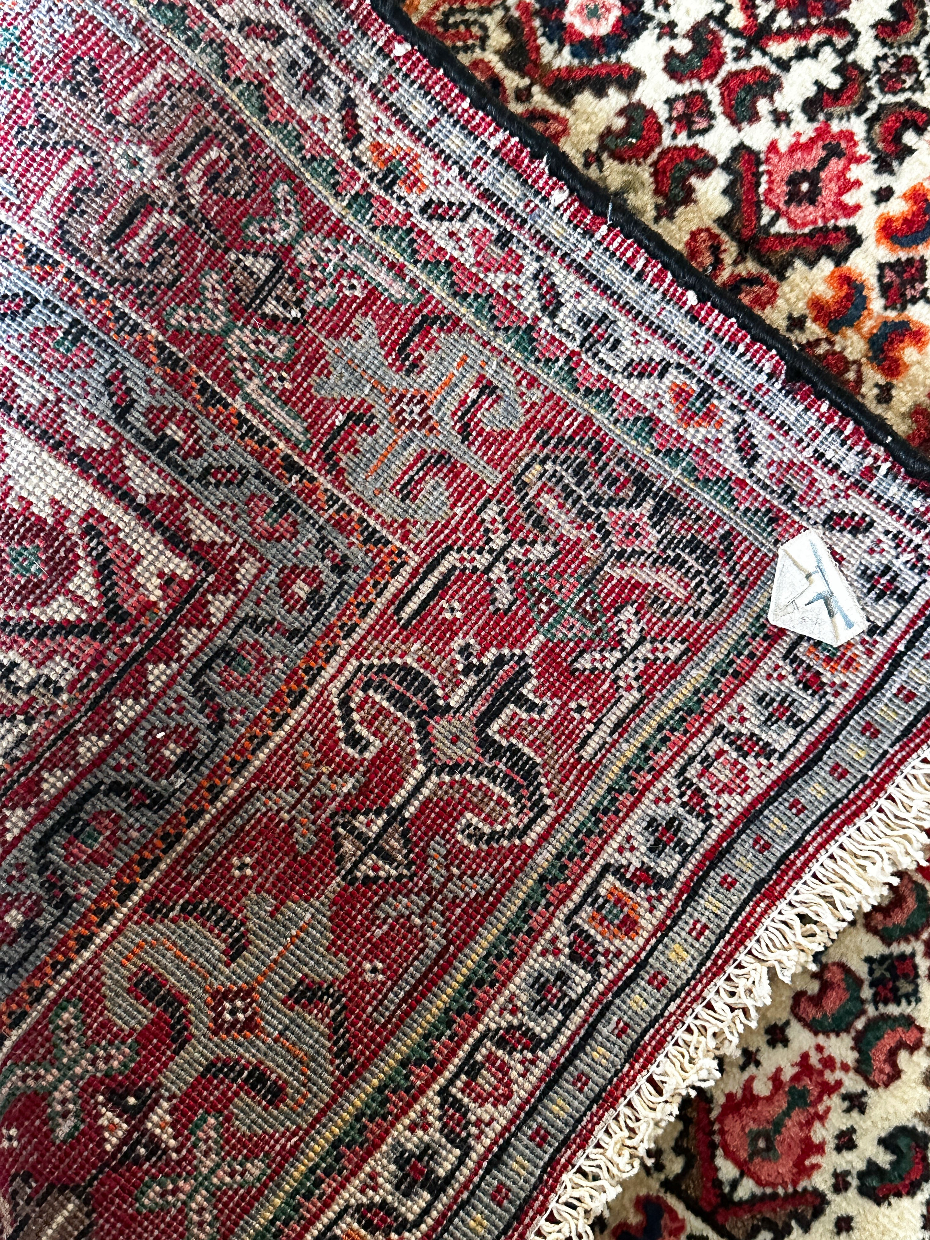 Djosan Teppich ca. 150 × 100 cm – rot/creme/blau & geometrisch gemustert