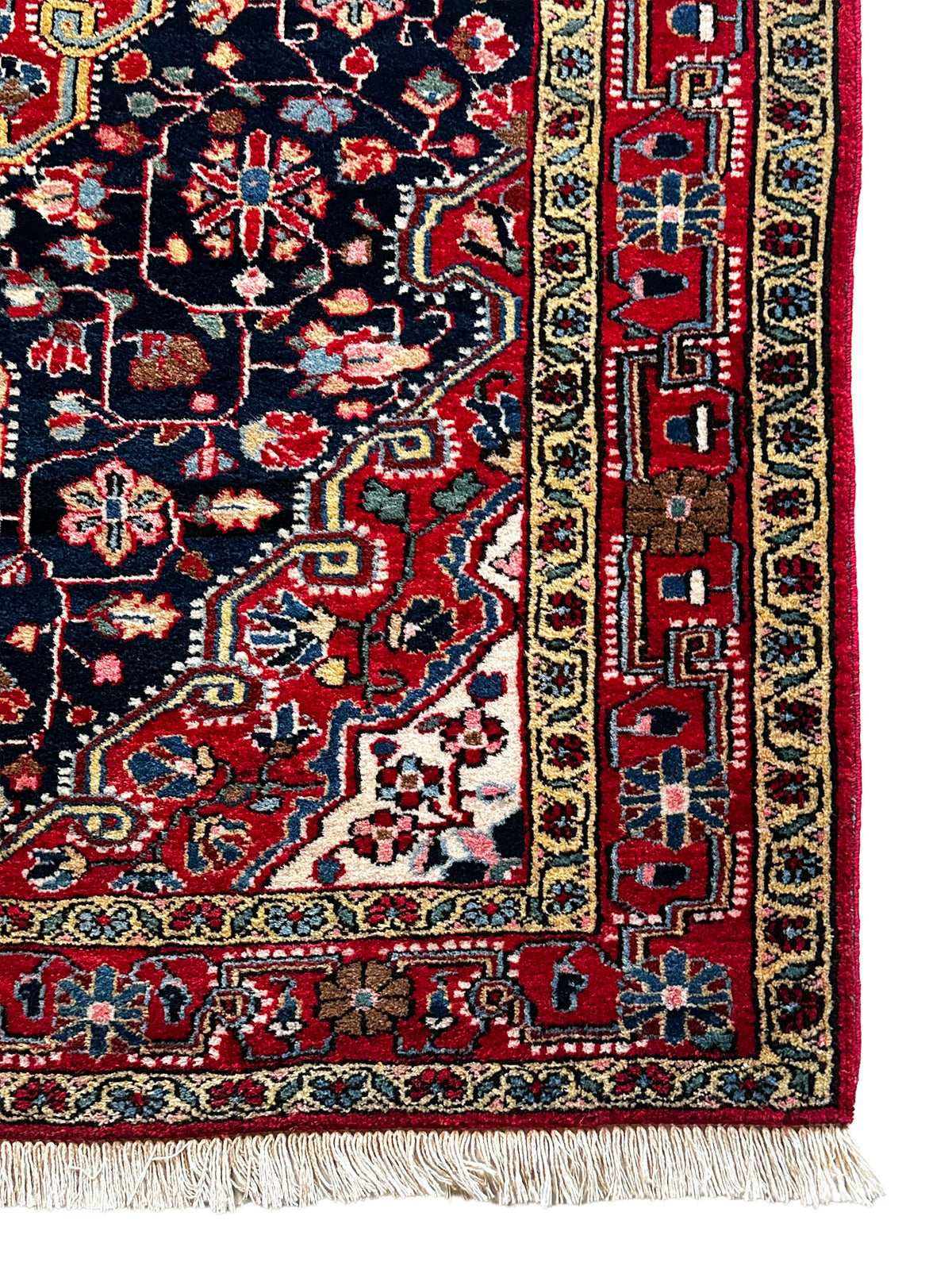 Djosan Teppich ca. 148 × 105 cm – dunkelblau, rot & klassisch gemustert