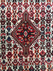 Djosan Teppich ca. 150 × 100 cm – rot/creme/blau & geometrisch gemustert
