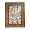 Ganga Teppich ca. 200 × 150 cm – creme/braun & floral