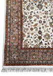 Ganga Teppich ca. 200 × 150 cm – creme/braun & floral