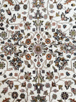 Ganga Teppich ca. 200 × 150 cm – creme/braun & floral